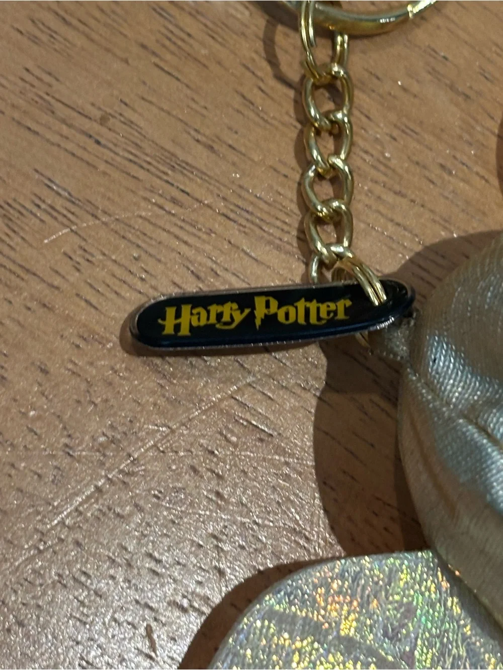 Vintage Harry Potter Warner Bros golden snitch keychain